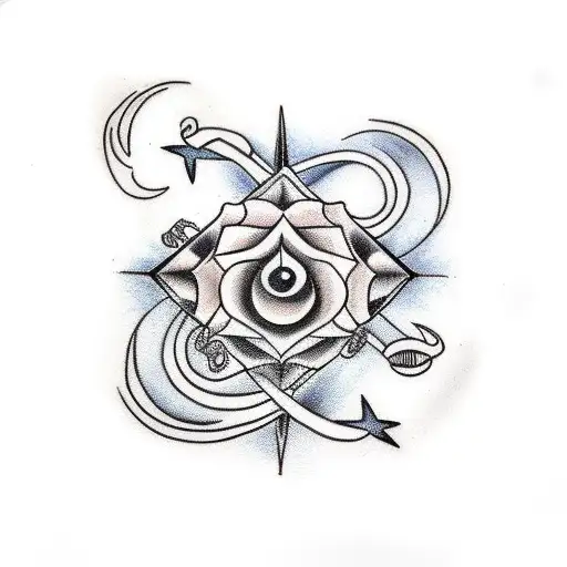 abuse survivor, female, Aquarius  tattoo design idea