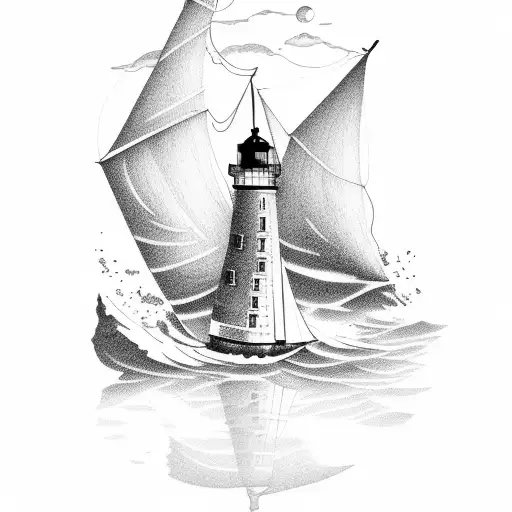 Sailboat in A Storm Tattoo | TikTok