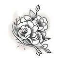 Flower cherry tree tattoo design idea