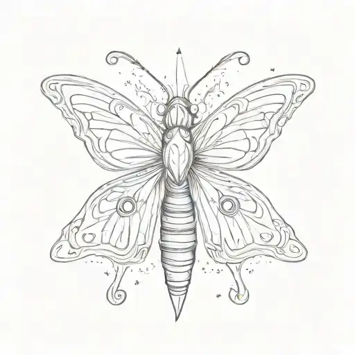 semicolon inside moth tattoo tattoo design idea
