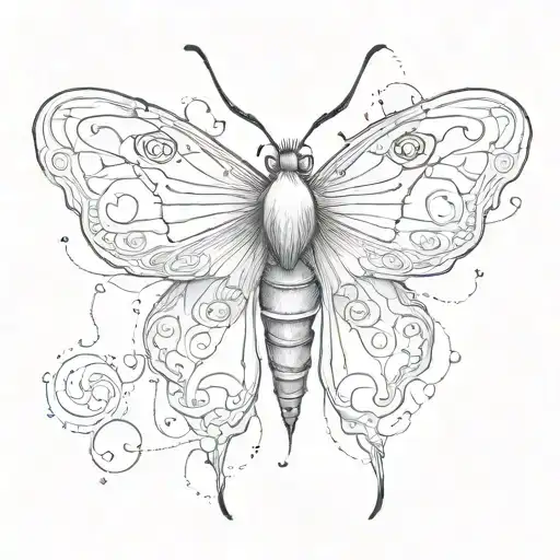 semicolon on moth tattoo tattoo design idea