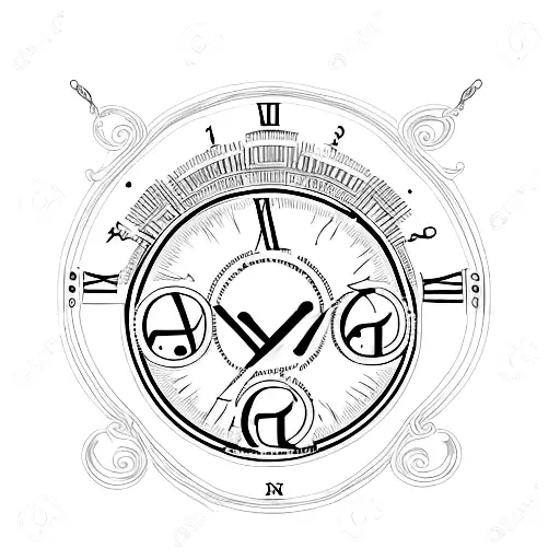 24 roman numerals tattoo design idea