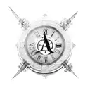 24 roman numerals tattoo design idea