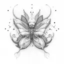 Anthre NAME WITH BUTTERFLIE  tattoo design idea