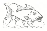abyssal fish big jaw tattoo design idea