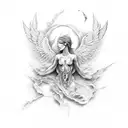 fallen icarus tattoo design idea