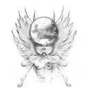 fallen icarus tattoo design idea
