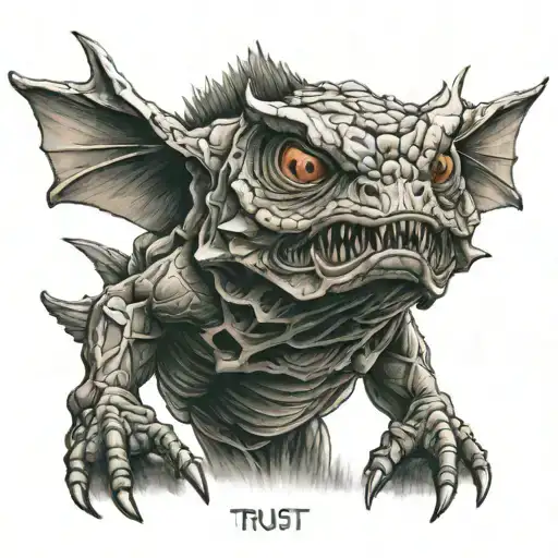 trust no one tattoo design idea