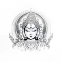 Green tara tattoo design idea