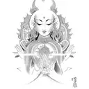 Green tara tattoo design idea