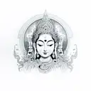 Green tara tattoo design idea