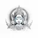 Green tara tattoo design idea