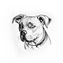  staffie noir tattoo design idea