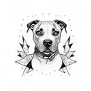  staffie noir tattoo design idea