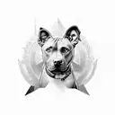  staffie noir tattoo design idea