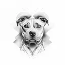  staffie noir tattoo design idea