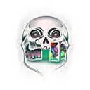 memento mori tattoo design idea