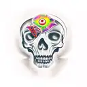 memento mori text with a life and death theme tattoo design idea