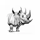 doctor with a rhino head tattoo design idea