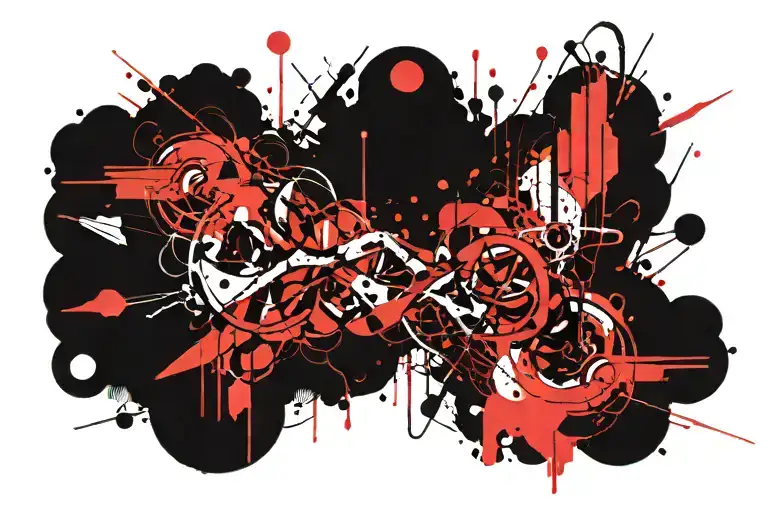 dissociation mental health tattoo design idea