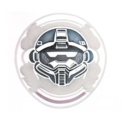 Halo Master Chief Full Body Action tattoo design idea