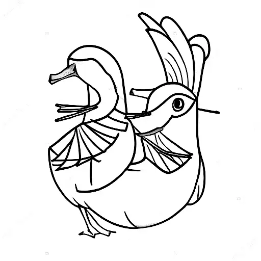 two yellow ducks and one grey duck in a row  tattoo design idea