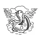 two yellow ducks and one grey duck  tattoo design idea