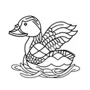 two yellow ducks and one grey duck  tattoo design idea