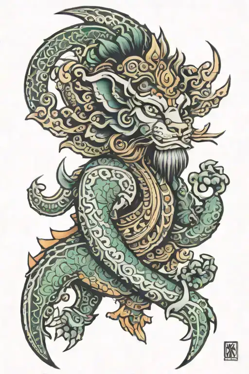 kirtimukha tattoo design idea