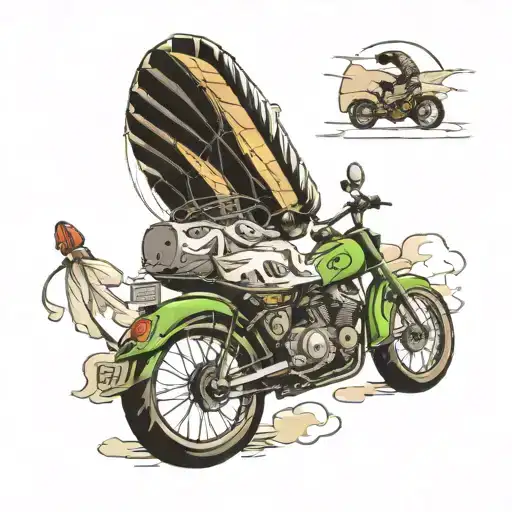 paragliding bicycle motorcycle photo computer tattoo design idea