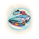 delorean tattoo design idea