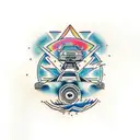 delorean tattoo design idea