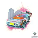 delorean tattoo design idea