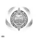 Maori-inspired tribal design incorporating elements of nomadic lifestyle tattoo design idea