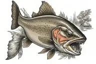 cutthroat trout  tattoo design idea