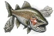cutthroat trout  tattoo design idea
