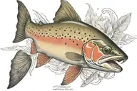 cutthroat trout  tattoo design idea