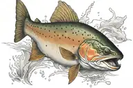 cutthroat trout  tattoo design idea