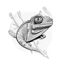 chameleon tattoo design idea