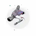 Miles Morales Falling Upside Down tattoo design idea