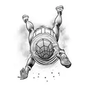 Miles Morales Falling Upside Down tattoo design idea