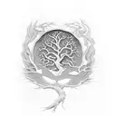 tree of life to underworld tattoo design idea