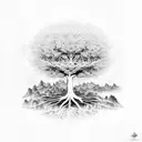 tree of life to underworld tattoo design idea