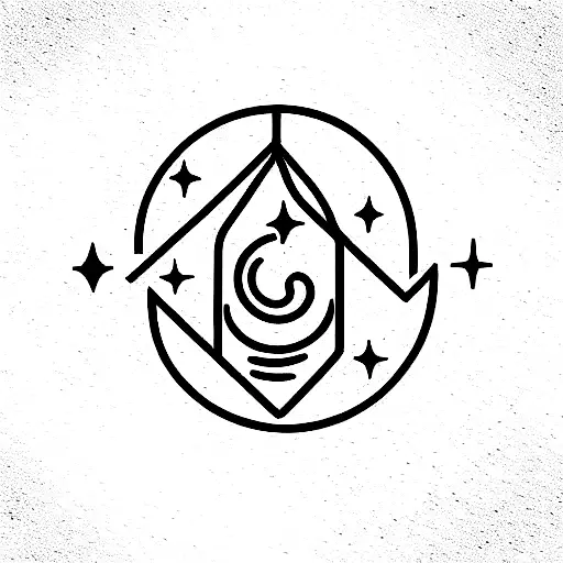 cute libra zodiac sign in a thin line  tattoo design idea
