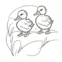 ducklings tattoo design idea