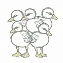 ducklings tattoo design idea