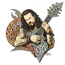 dimebag with his guitar tattoo design idea