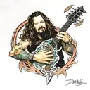 dimebag with his guitar tattoo design idea