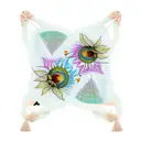 A hammock suspended between two trees with laughing sunflowers tattoo design idea