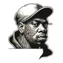Gangster rapper  tattoo design idea